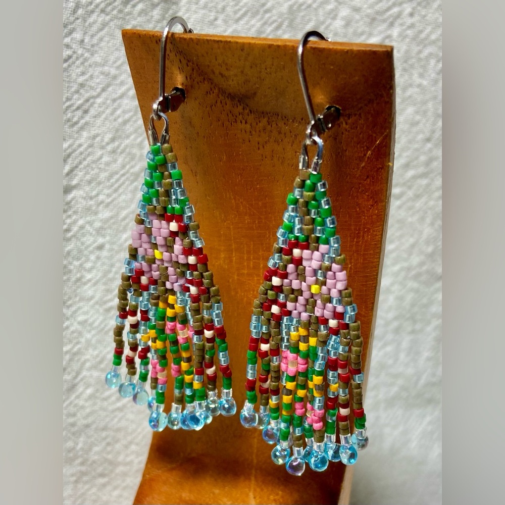 Sunny Cottage Garden Beaded Earrings